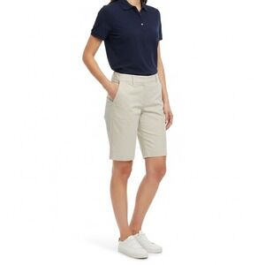 LOFT‎ Julie Fit Bermuda Shorts Womens 2 Khaki Casual Classic Preppy Summer